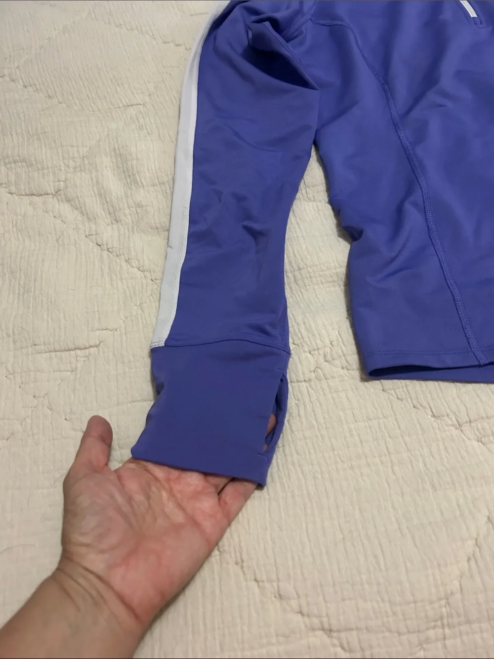 Nike Purple Quarter-Zip Athletic Pullover with White Accents